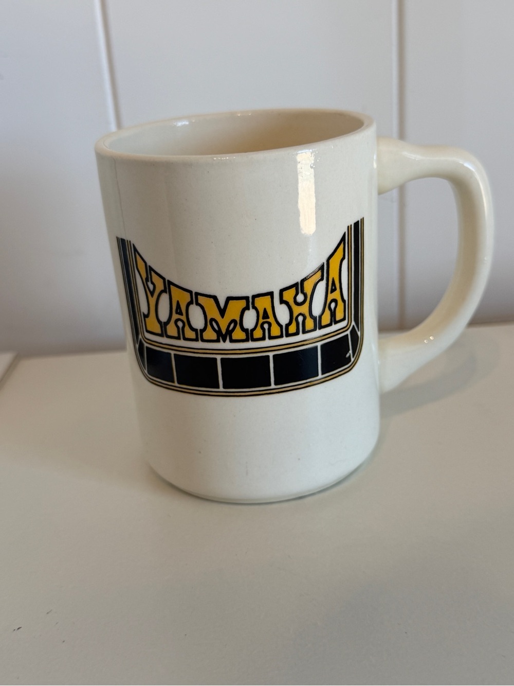 Yamaha Ceramic Vintage Coffee Mug Heavy Diner Style cup